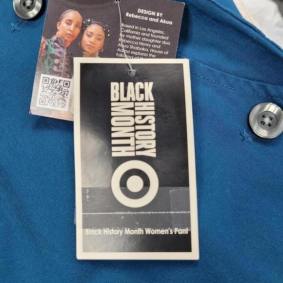 Teal High-Waisted Trousers with Button Detail | House of Aama | Small - Picture 10 of 12